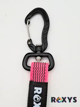 Leine aus gummiertem Gurtband mit Alukarabiner