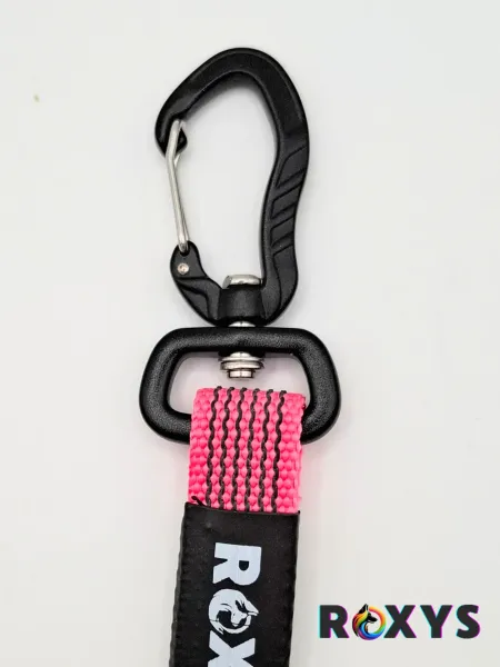 Leine aus gummiertem Gurtband mit Alukarabiner