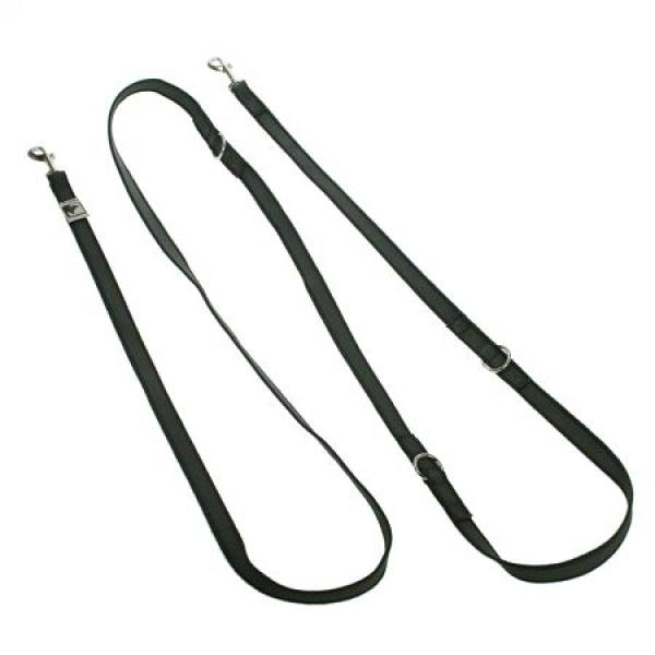 Gummierte Führleine 3-fach verstellbar, 19mm